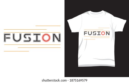 " Fusion " typography t-shirt