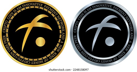 ilustraciones vectoriales de monedas de fusión-fsn. monedas criptográficas vectoriales.