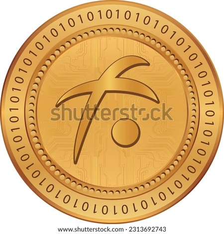 fusion-fsn coin vector illustrations. vector crypto coins.