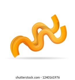 Fussili pasta icon. Cartoon of fussili pasta vector icon for web design isolated on white background