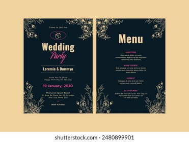 Fusvy Wedding Invitation Template Card