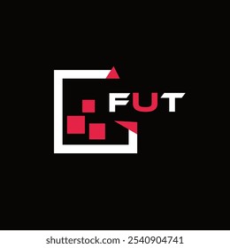 Logotipo criativo carta minimalista. FUT vetor único iniciais alfabeto letra logotipo design 
