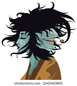 futakuchi-onna monstro folclórico japonês yokai