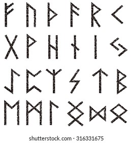 Futhark elder Futhark runes magic authentic vector illustration logo symbol zentangl;zenart;meditation;art therapy;psychology, relaxation;relax