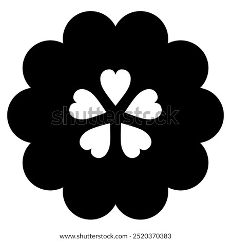 Kōrin Futo Kage Sakura: A vector icon illustration of a Japanese family crest with a cherry blossom motif.