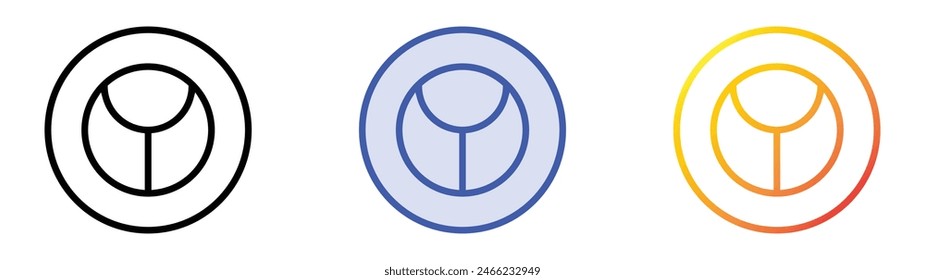 futomaki icon. Linear, Blue Fill and Gradient Style Design Isolated On White Background