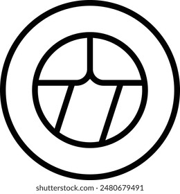 futomaki icon. Thin linear style design isolated on white background