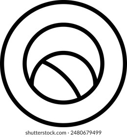 futomaki icon. Thin linear style design isolated on white background