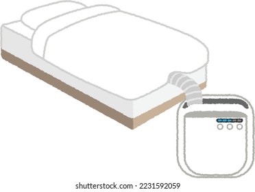 A futon dryer is a home appliance that dries a futon by sending warm air through a drying mat, etc., placed between the futon and the futon.