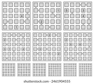 Futoshiki puzzle set with solutions Futoshiki, or More or Less, is a logic puzzle game from Japan. Its name means "inequality".