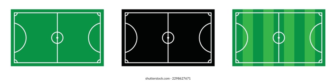 Futsal field area icon. soccer field icon, vector illustration