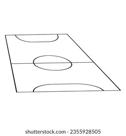 diseño de ilustración vectorial de icono de campo futsal