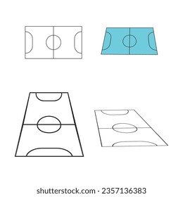 futsal field icon vector illustration design