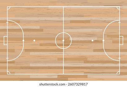 Futsal field top view.Vector illustration