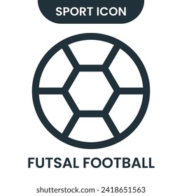 Futsal football vector line icon design