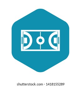 Futsal or indoor soccer field icon in simple style on a white background vector illustration