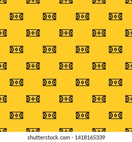 Futsal or indoor soccer field pattern seamless vector repeat geometric yellow for any design