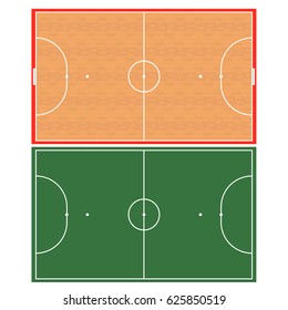 Futsal playground with real proportions