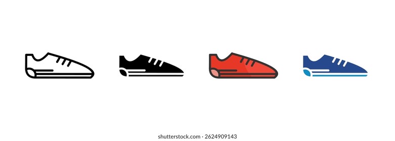 Futsal Shoes Icon Set Multiple Style Collection