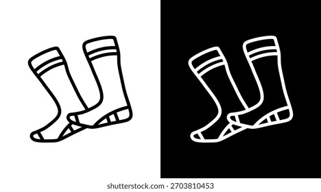 Diseño de conjunto de iconos blancos de calcetines de fútbol sala