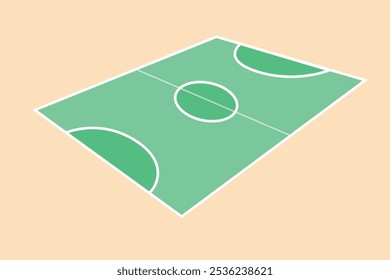 Futsal sports. Sports concept. Colored flat vector illustration isolated.