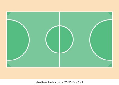 Futsal sports. Sports concept. Colored flat vector illustration isolated.