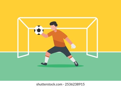 Futsal sports. Sports concept. Colored flat vector illustration isolated.