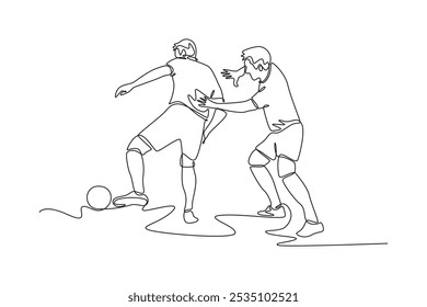 Futsal sports. Sports concept. Single line draw design vector graphic illustration.