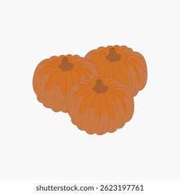 Ilustración de dibujos animados de diseño plano de verduras de calabaza Futsu