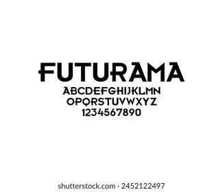 Futurama Font, Alphabets, Numbers, Letters svg