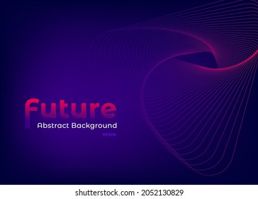 Future abstract background vector design. Minimal Cover template. Abstract Landing page template.  Dark purple homepage for creative website. 