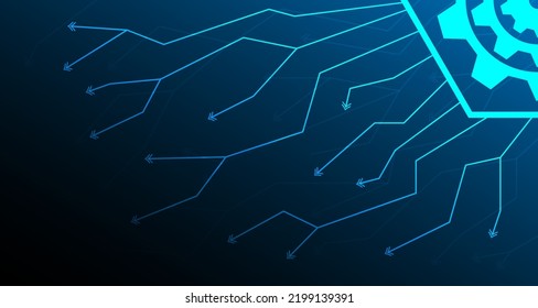 Future Abstract gear pattern with hexagon geometry technology digital. Space for gear text EP.8.hi-tech communication concept innovation vector illustration background 