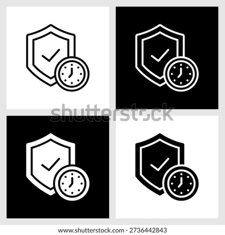 Future Assurance Icon with Black and White Background