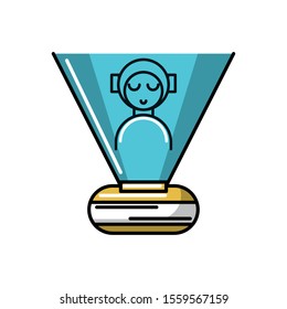 Future avatar icon design, Digital technology communication social media internet web and wireless theme Vector illustration