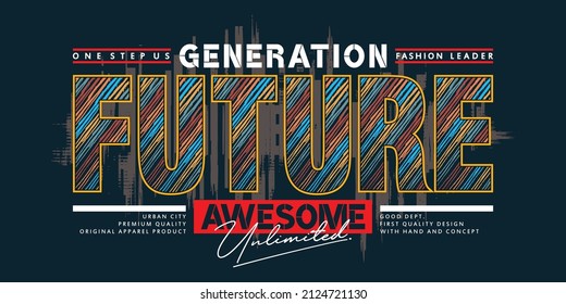 future awesome slogan typography graphic illustration vector,art,style,vintage