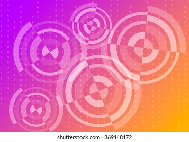 Future background, color, circles, numbers