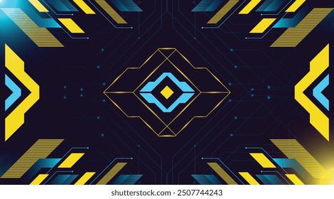 Future Background with Polygon Symmetry Style with Modern Gradient with Cyber Style.