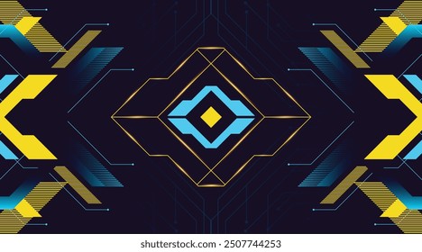 Future Background with Polygon Symmetry Style with Modern Gradient with Cyber Style.