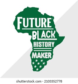 Future Black History Maker Printable Vector Illustration