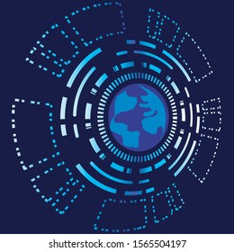Future blue beautiful vector earth