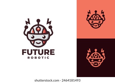 Logo-Design der zukünftigen Bot-Vektorgrafik