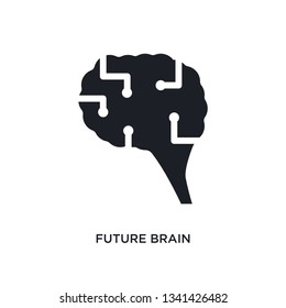 future brain isolated icon. simple element illustration from artificial intellegence concept icons. future brain editable logo sign symbol design on white background. can be use for web and mobile