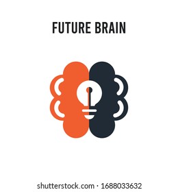 future Brain vector icon on white background. Red and black colored future Brain icon. Simple element illustration sign symbol EPS
