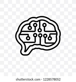 future Brain vector linear icon isolated on transparent background, future Brain transparency concept can be used for web and mobile