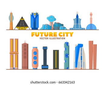 Future building. Urban architecture concept modern architecture. Image for presentation, banner, web site.