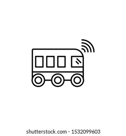 Future bus connection transport icon. Simple line, outline vector of future transpor icons for ui and ux, website or mobile application