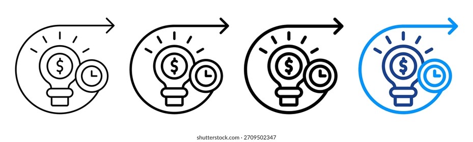 Future Business Icon Different Outline Collection Set