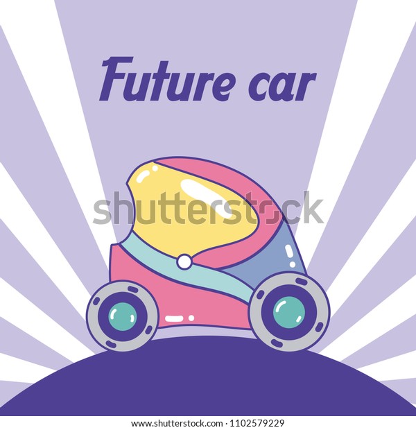 Future car cartoon\
concept