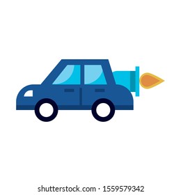 future car icon design, Digital technology communication social media internet web and wireless theme Vector illustration