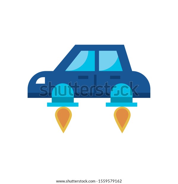 future car icon design, Digital technology\
communication social media internet web and wireless theme Vector\
illustration